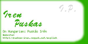 iren puskas business card